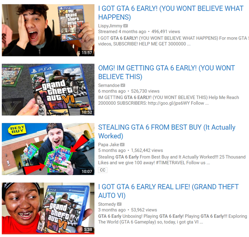 Illustration for article titled Fake GTA VI Videos Are Racking Up Millions Of Views On YouTube